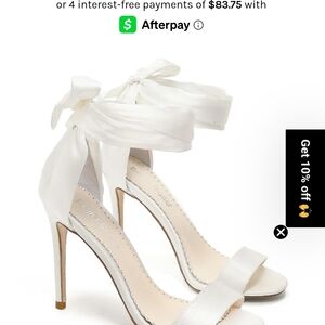 Bella Belle Anna Wedding Satin Heel Size 7 .5